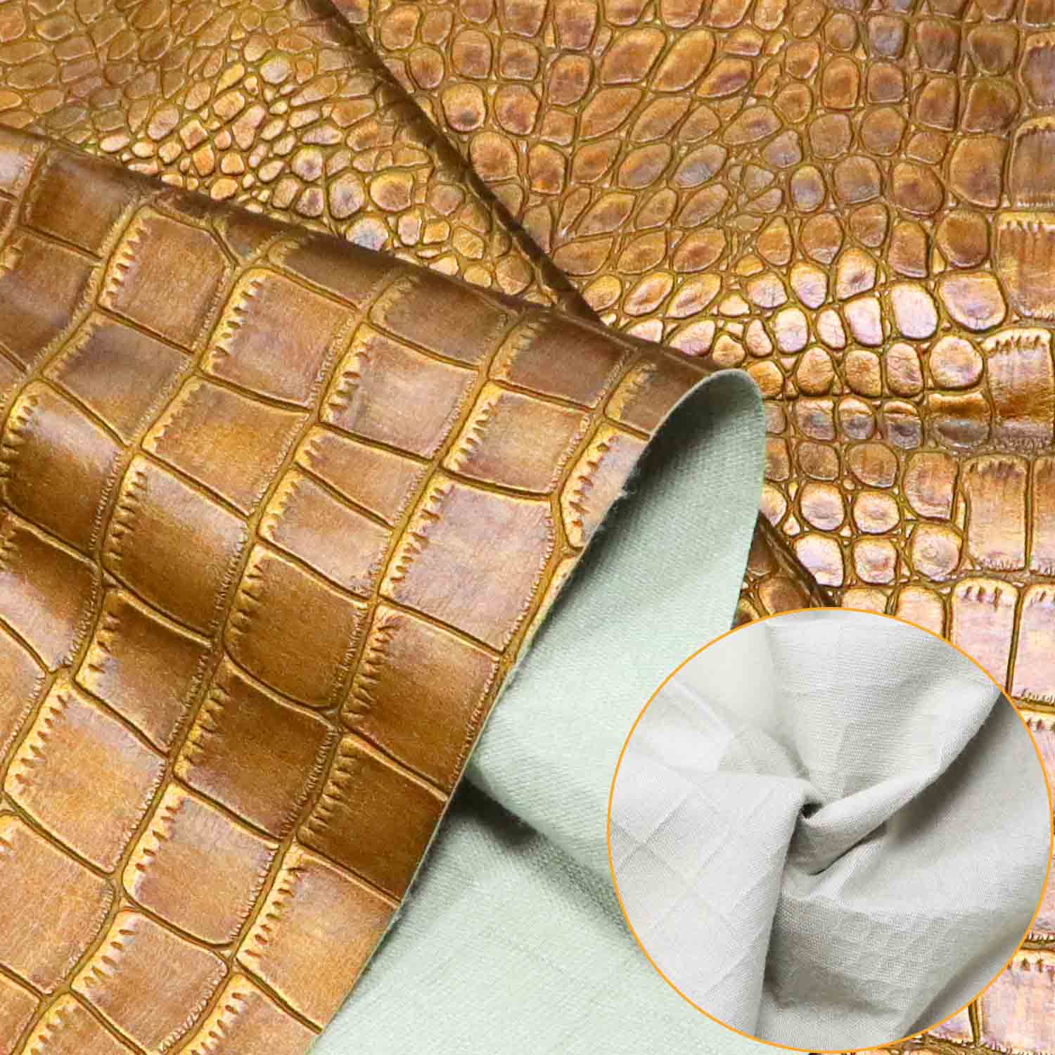 Anpassat Snake Skin-präglat PU-läder
