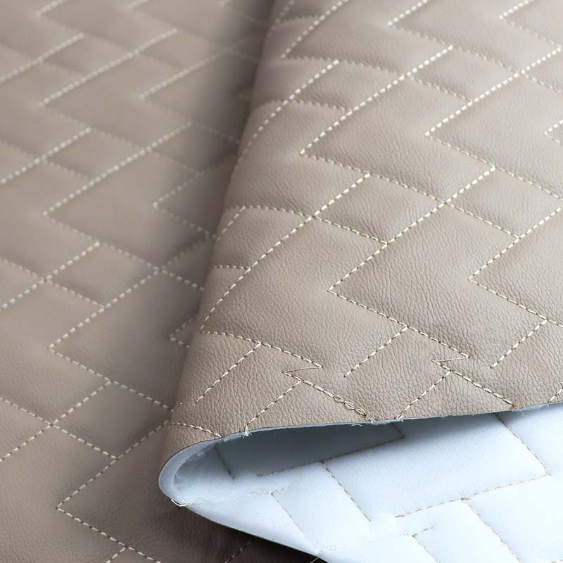 Foaming Stitch Abrasion Resistant Cars PVC Faux Leather Material