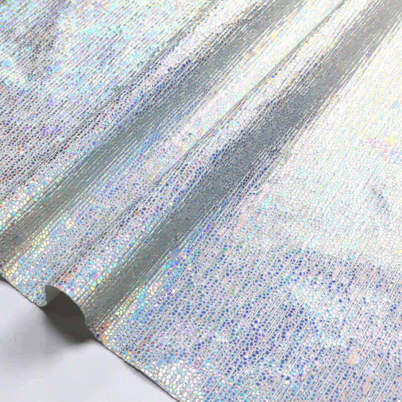 Metallic Crackle Iridescent Skor Väskor PU konstlädertyg