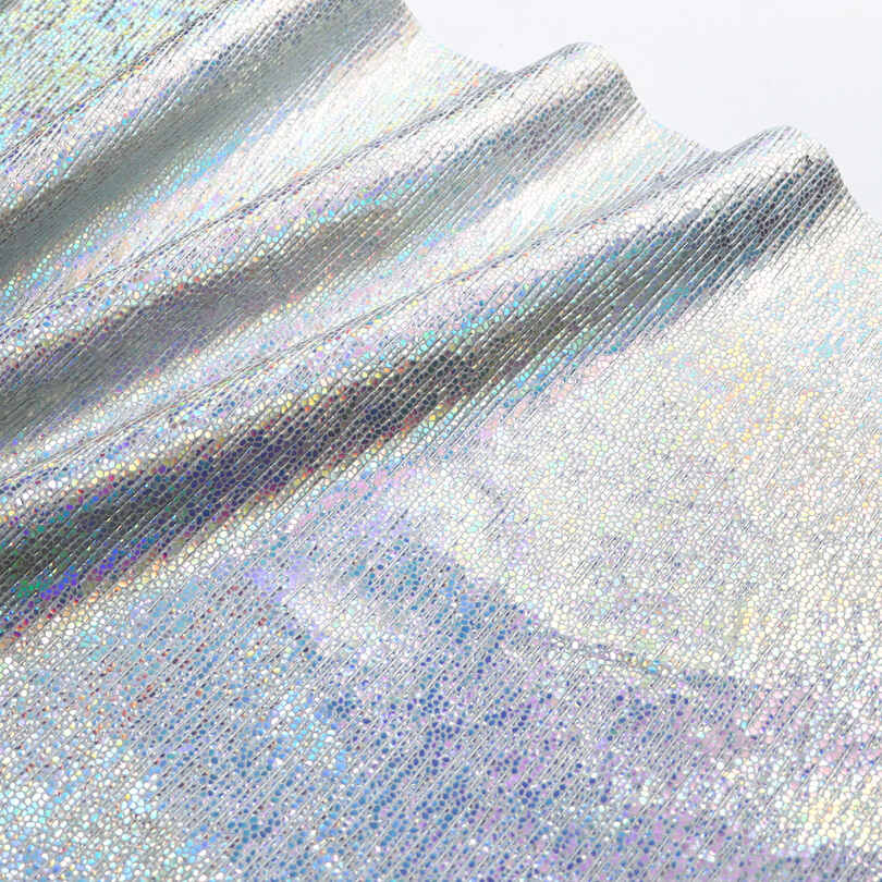 Metallic Crackle Iridescent Skor Väskor PU konstlädertyg